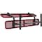 Global Industrial 72 Perforated Metal Outdoor Picnic Bench with Backrest, Red 694557RD - alternate 3